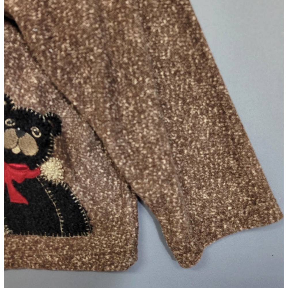 Vintage Decorated Originals Sweater Womens Button Cardigan Teddy Bear Applique - Picture 5 of 12